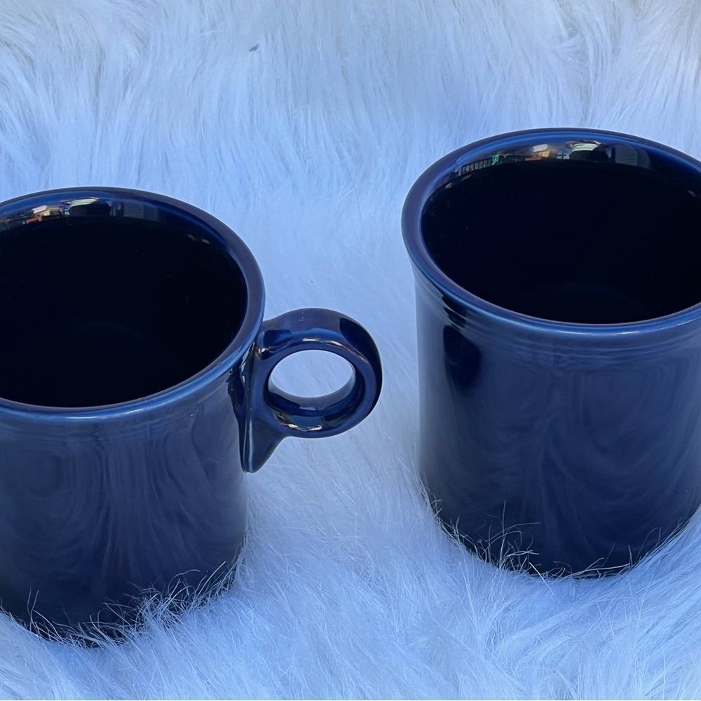 Set Of 2 Blue Fiesta Mugs Handle Fiestaware Coffee Cup USA
